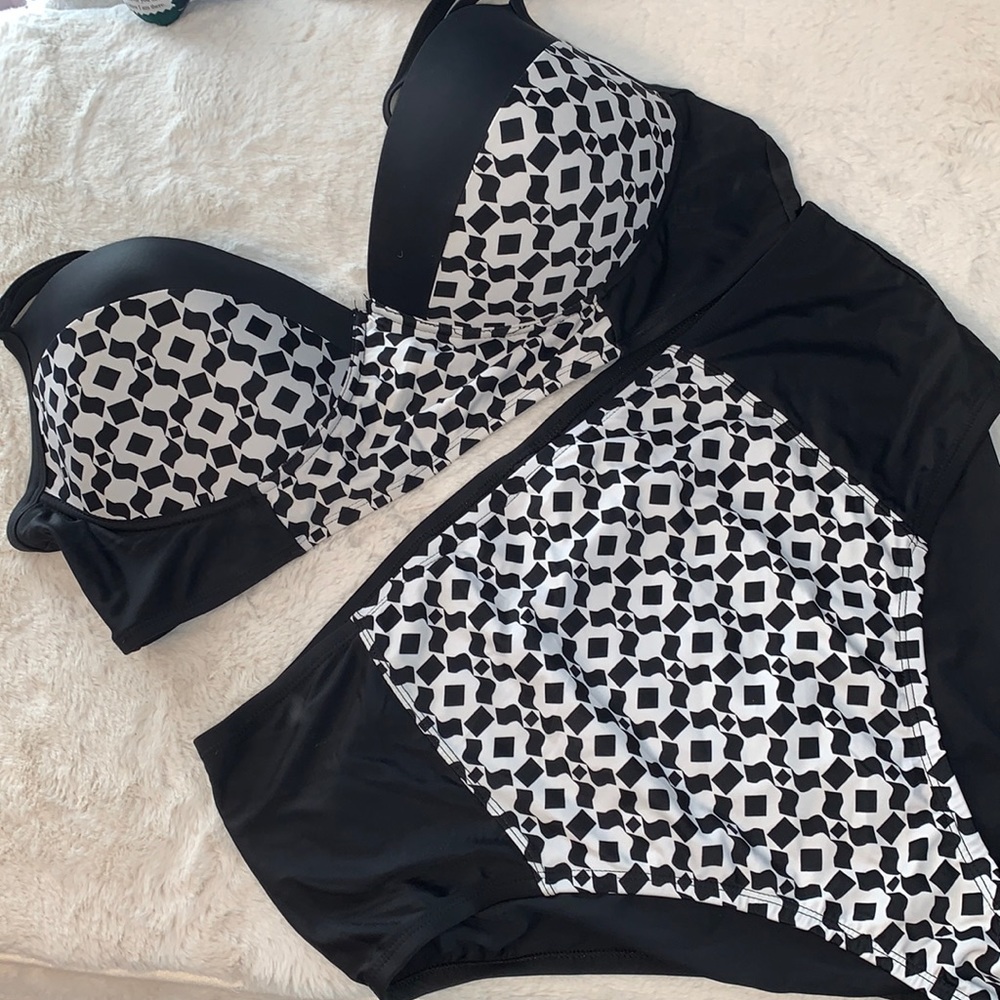 2X Joe Boxer high waisted bikini swim set